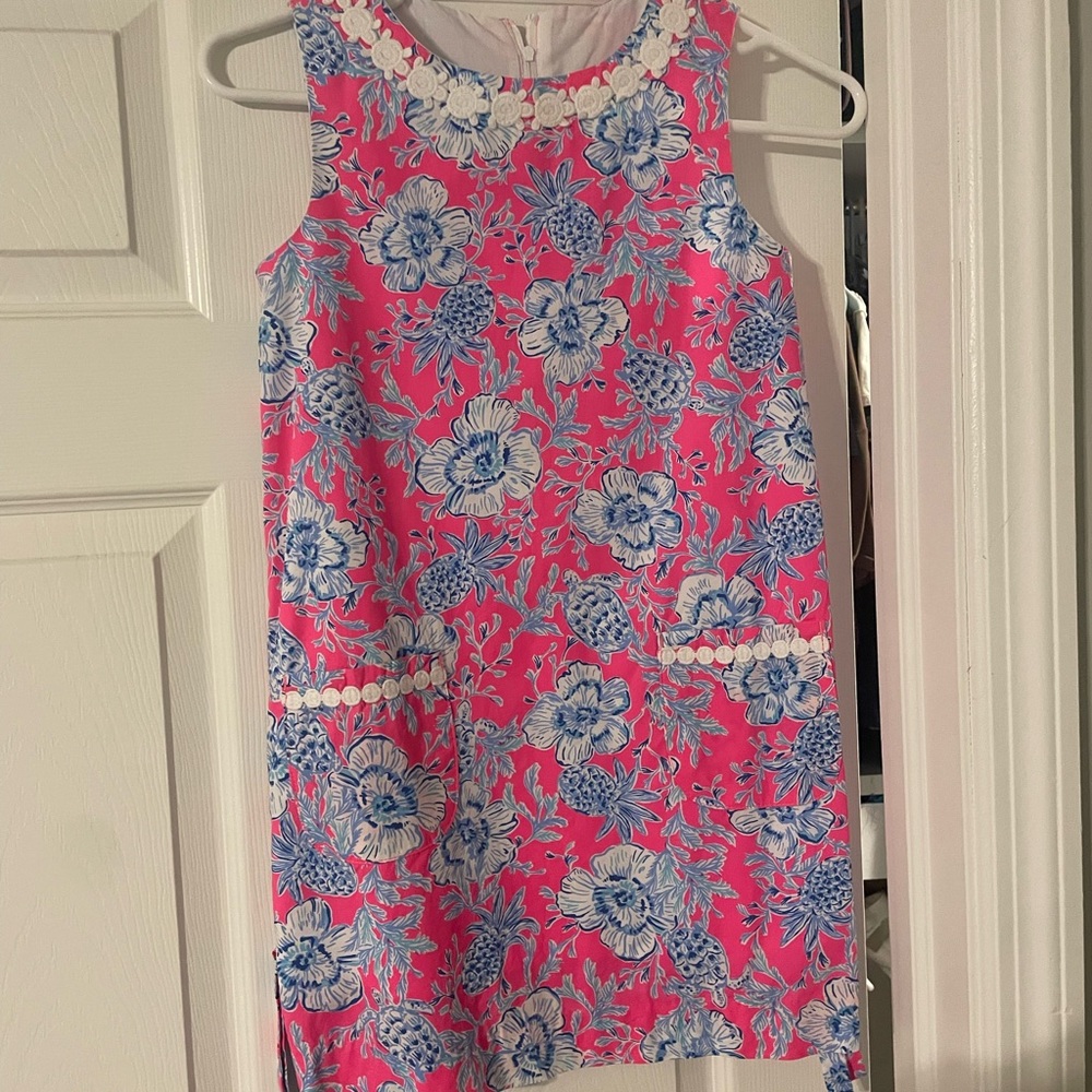 Lilly Pulitzer Pink and Blue Floral Kids Dress